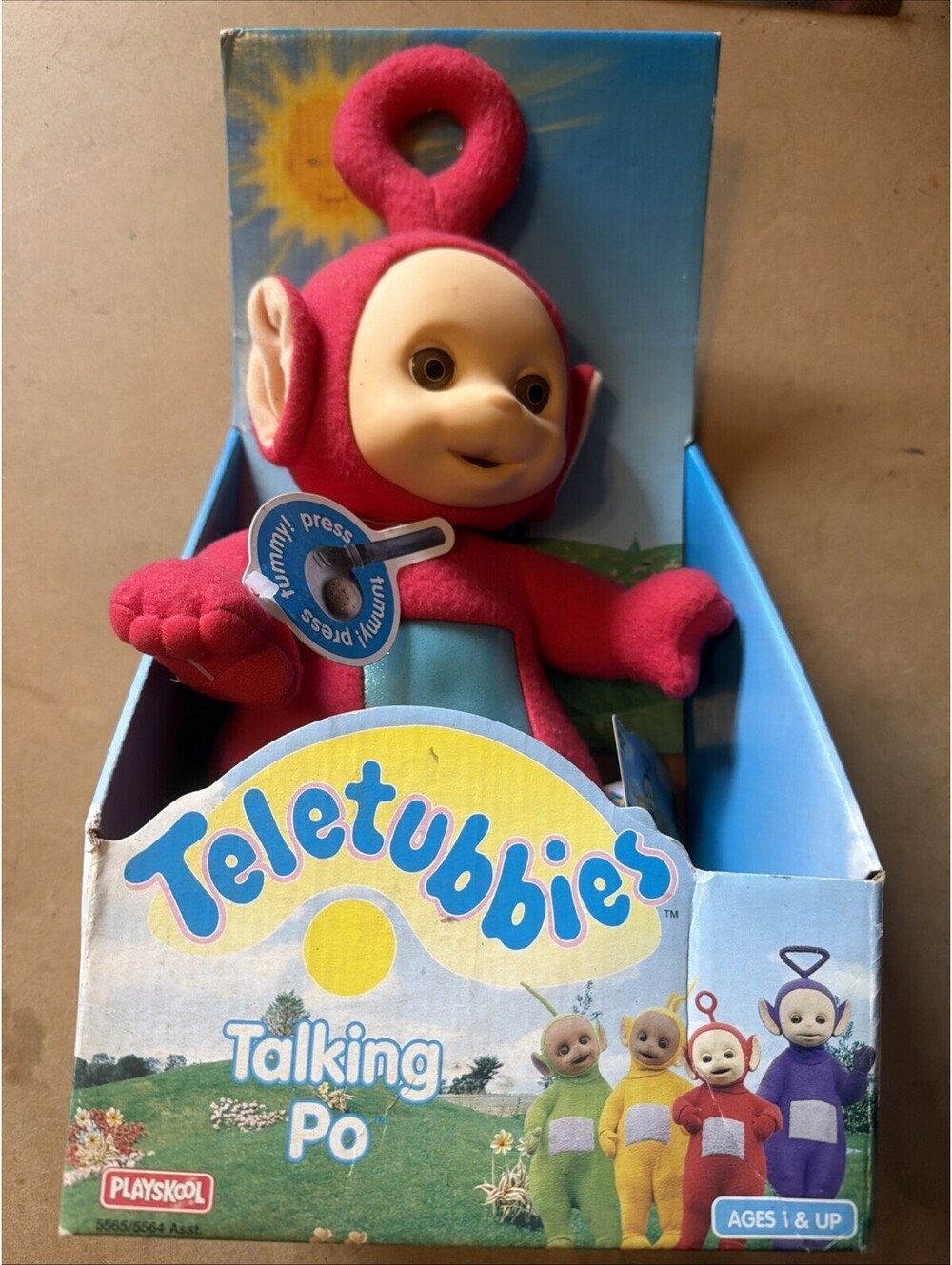 1998 Recalled Playskool Teletubbies Talking Po Red Plush Action Figure